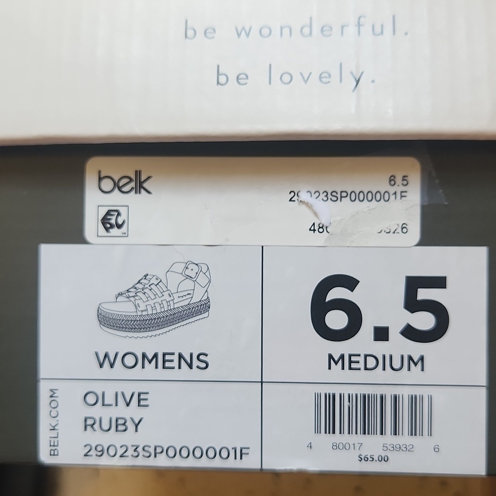 Wonderly olive Ruby women's size 6.5 platform sandal EUC - Picture 6 of 6